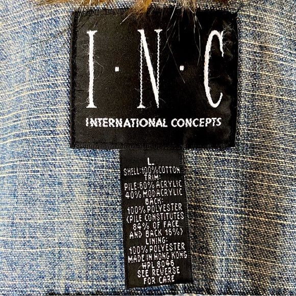 Vintage INC Denim Jacket with Faux Fur Attachments - Picture 13 of 16